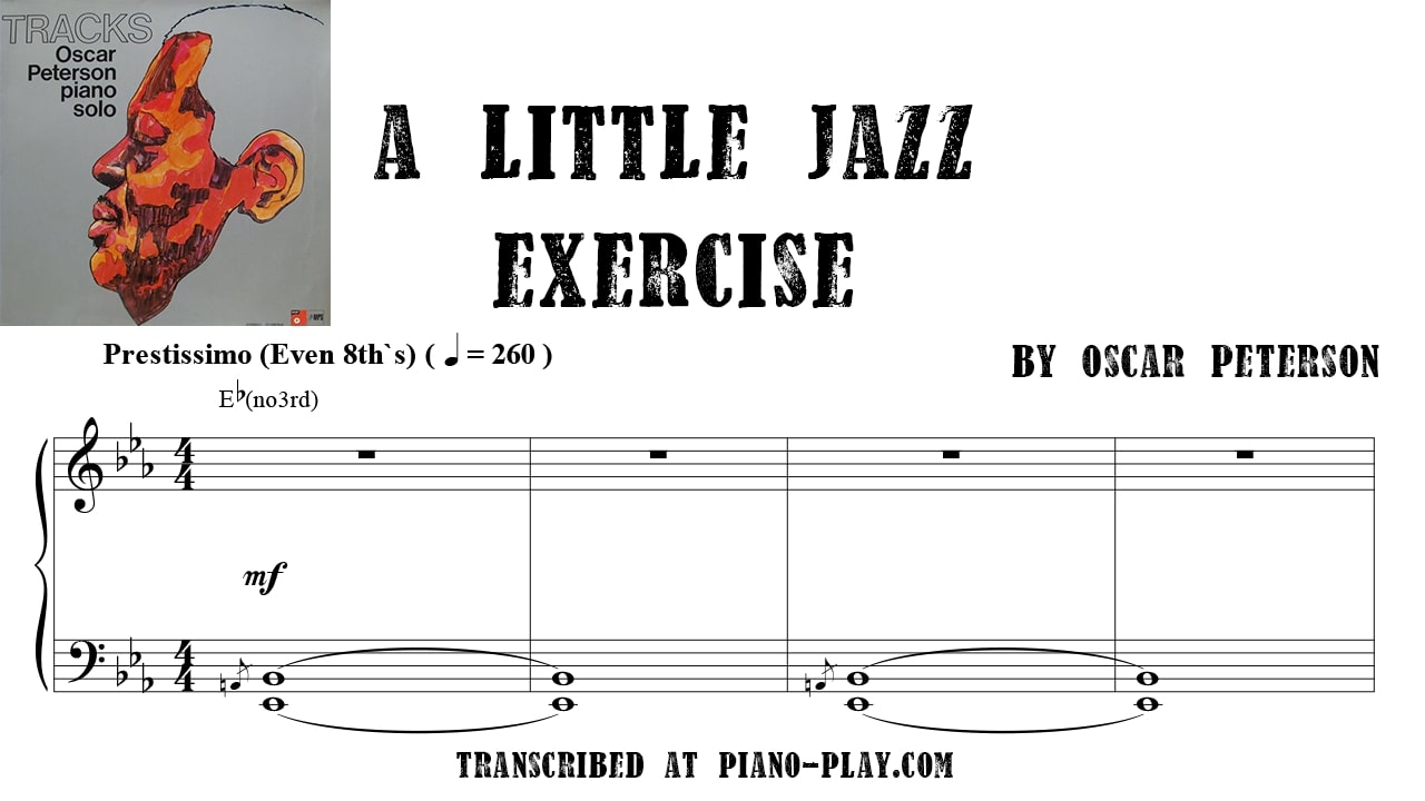 transcription A little jazz exercise - Oscar Peterson