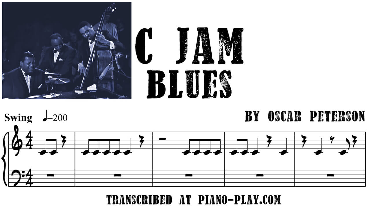 transcription C jam blues - Oscar Peterson