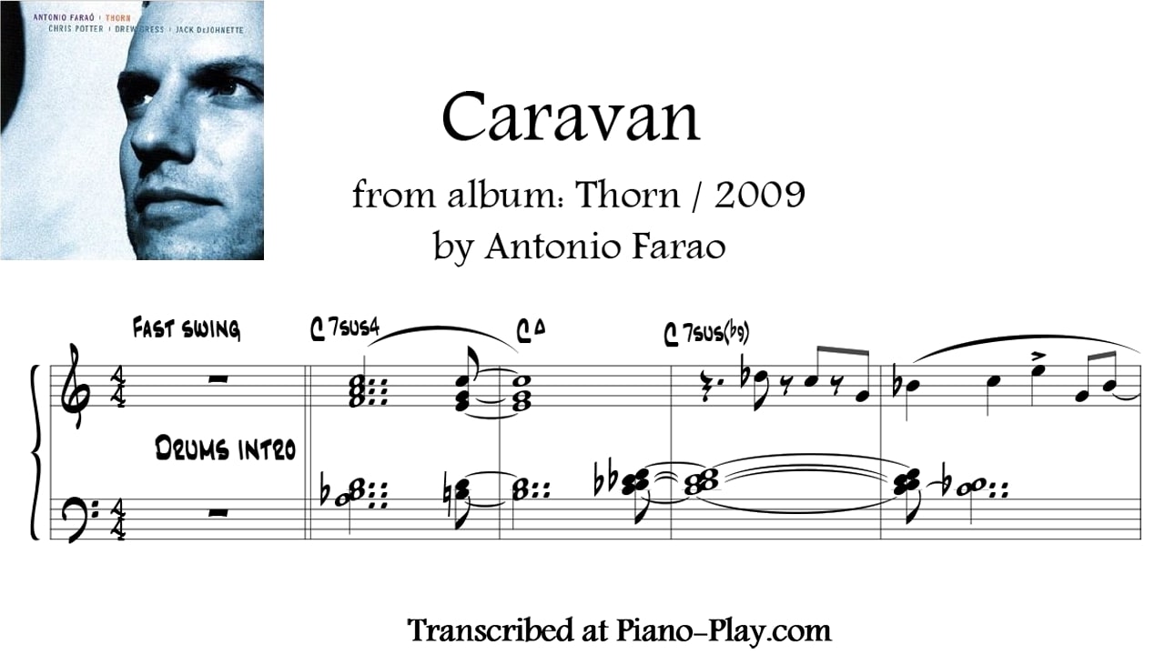 transcription Caravan - Antonio Farao