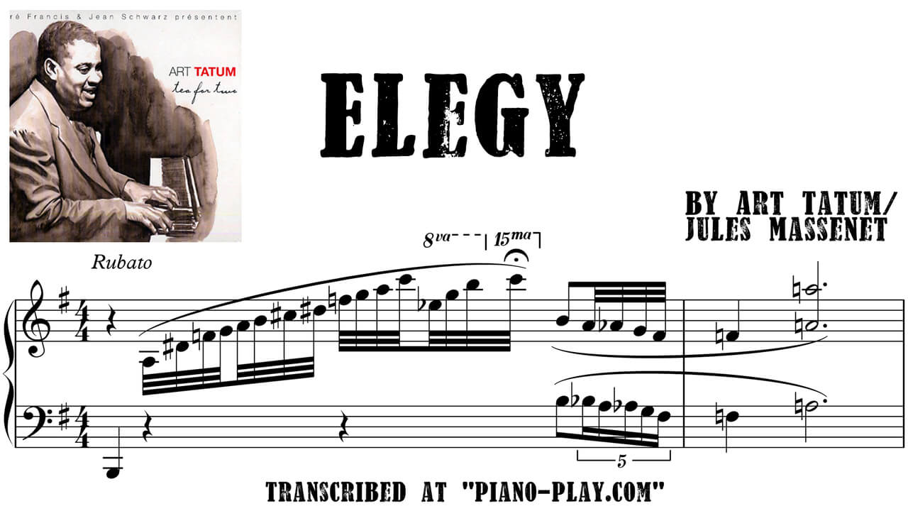 transcription Elegy - Art Tatum