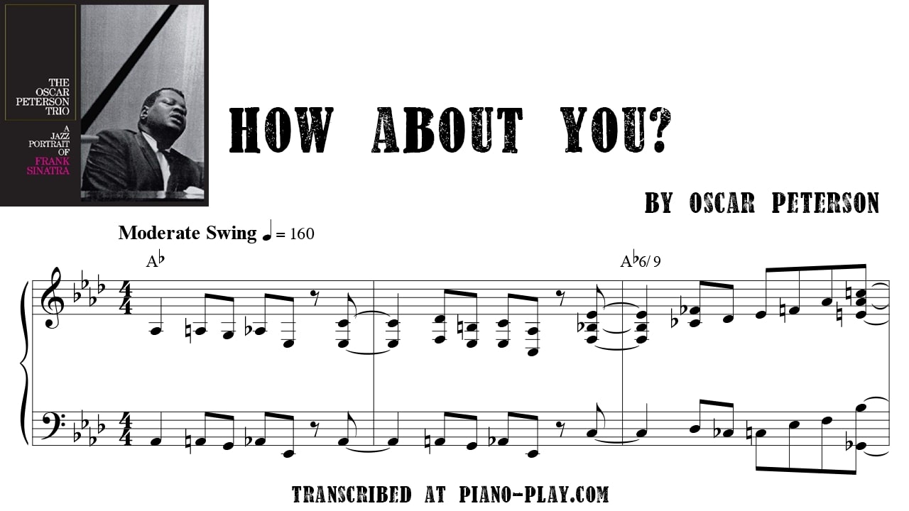 transcription How about you - Oscar Peterson