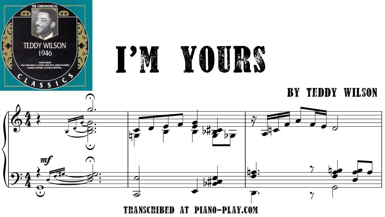 transcription I'm yours - Teddy Wilson