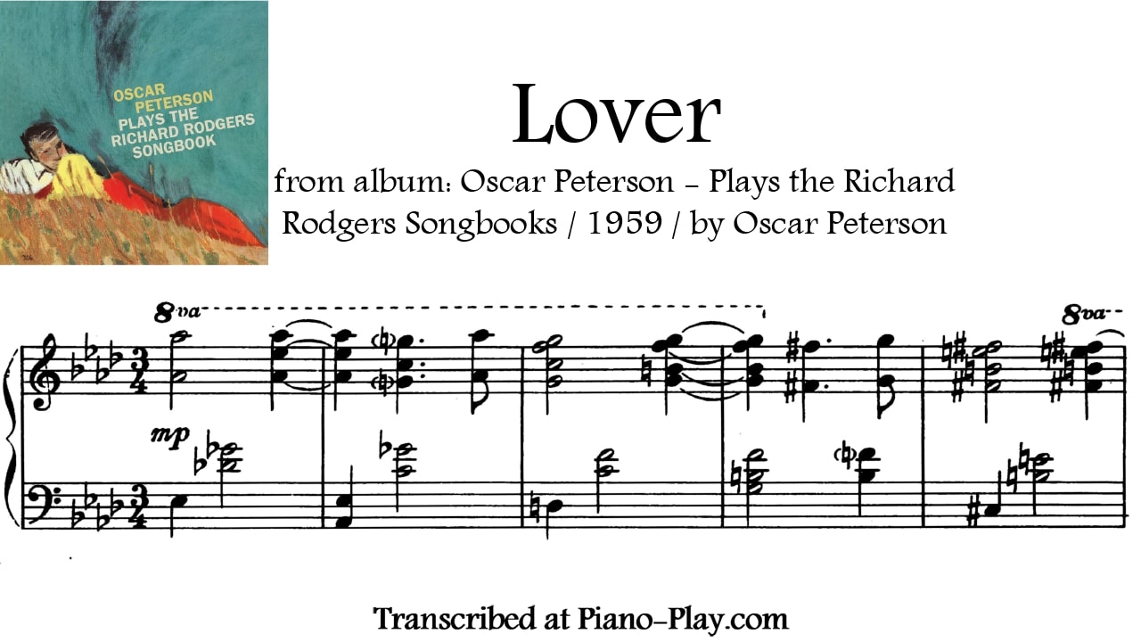transcription Lover - Oscar Peterson