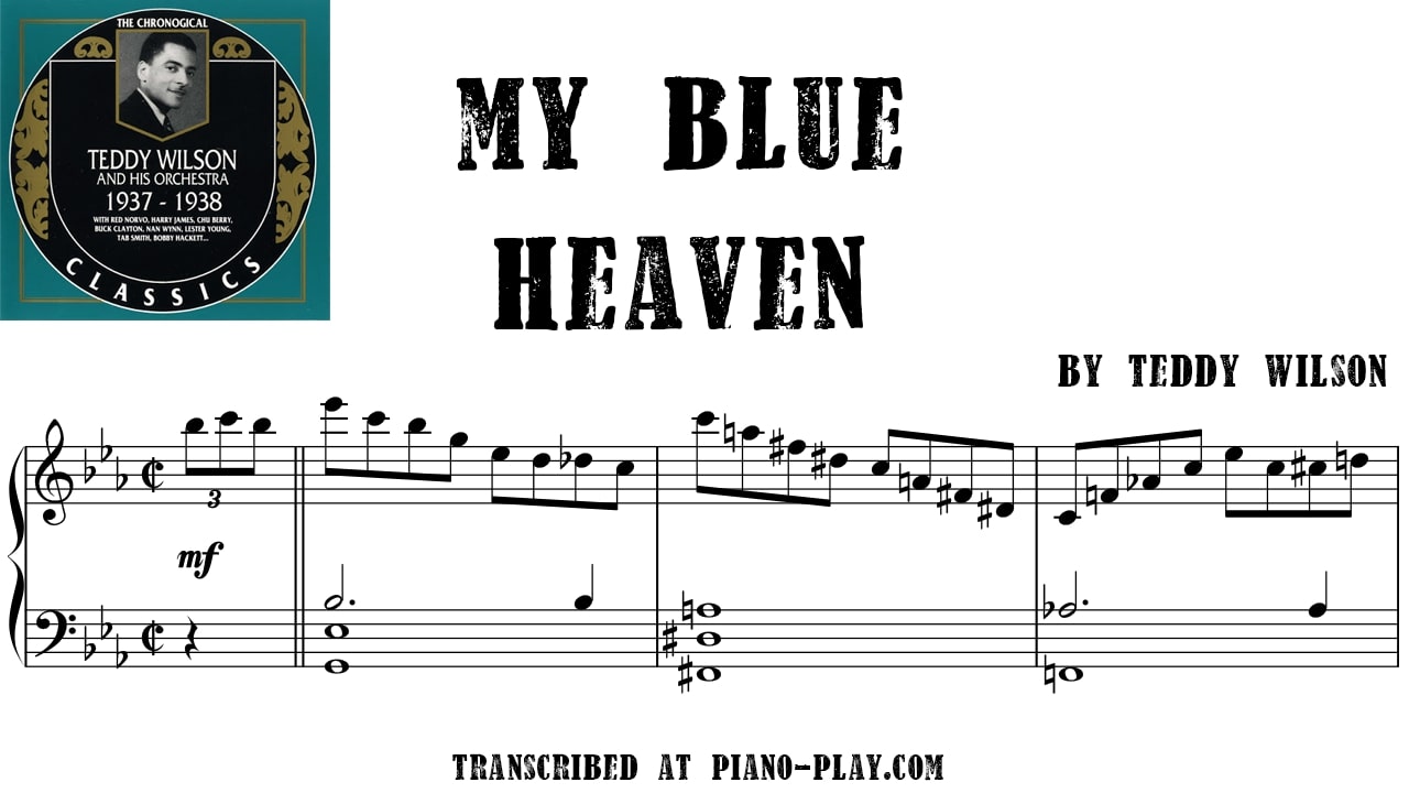 transcription My blue heaven - Teddy Wilson