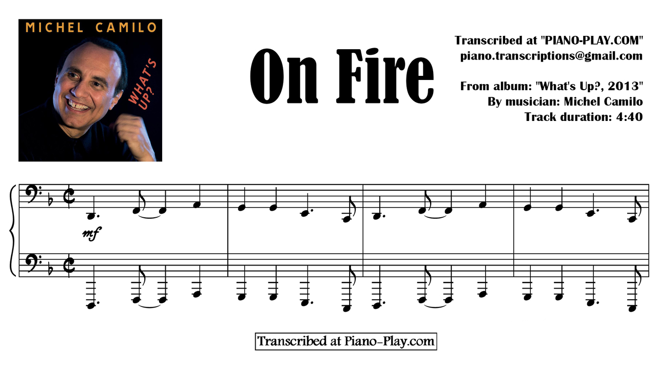 transcription On fire - Michel Camilo