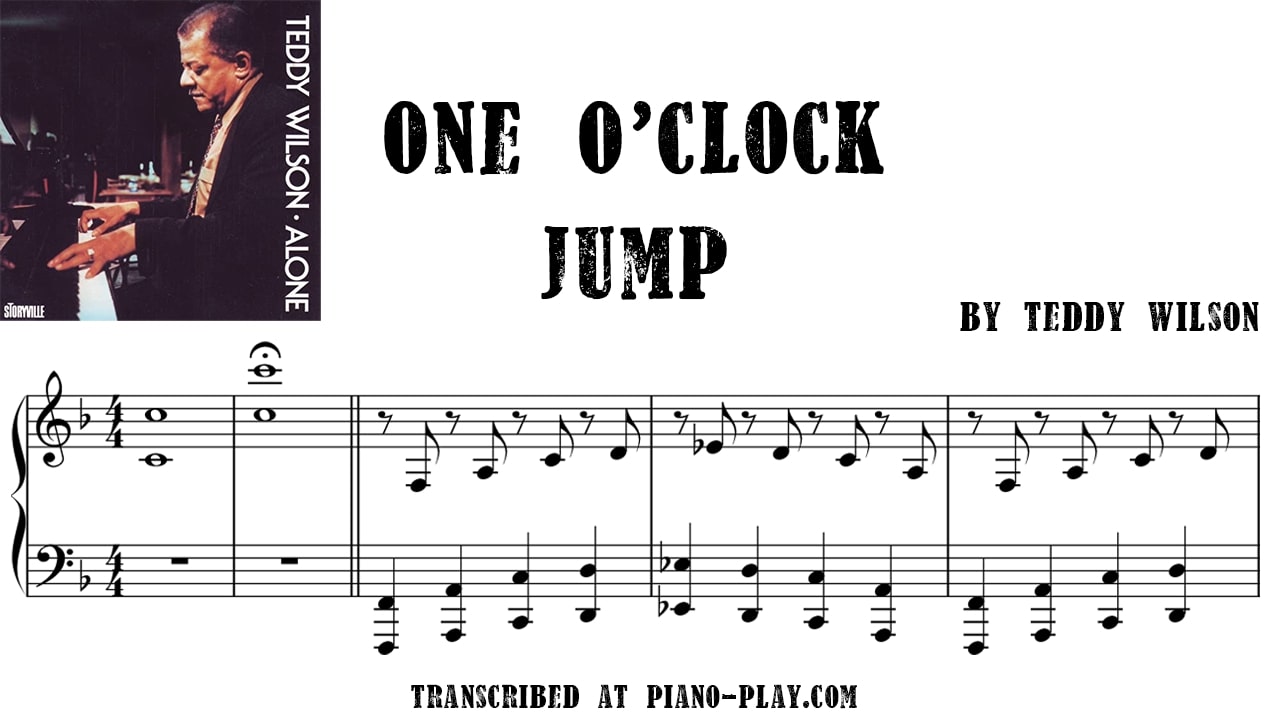 transcription One O'clock jump - Teddy Wilson