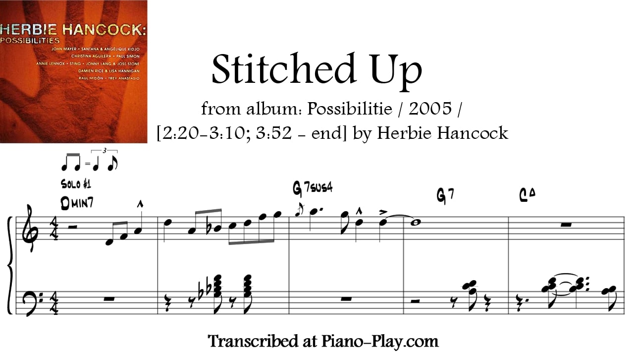 transcription Stitched up - Herbie Hancock