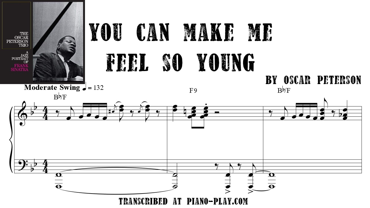 transcription You make me feel so young - Oscar Peterson