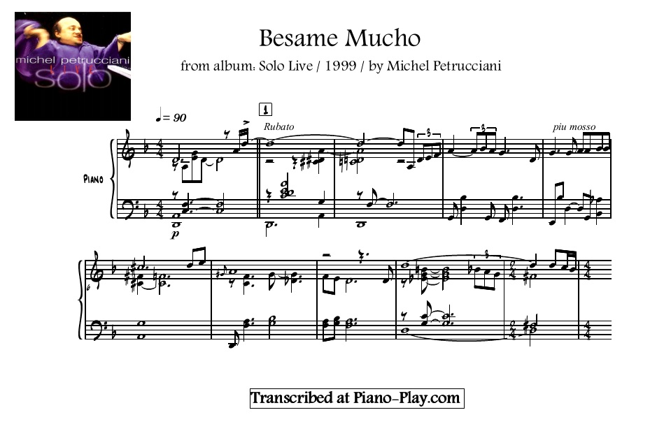 Besame Mucho Michel Petrucciani transcription